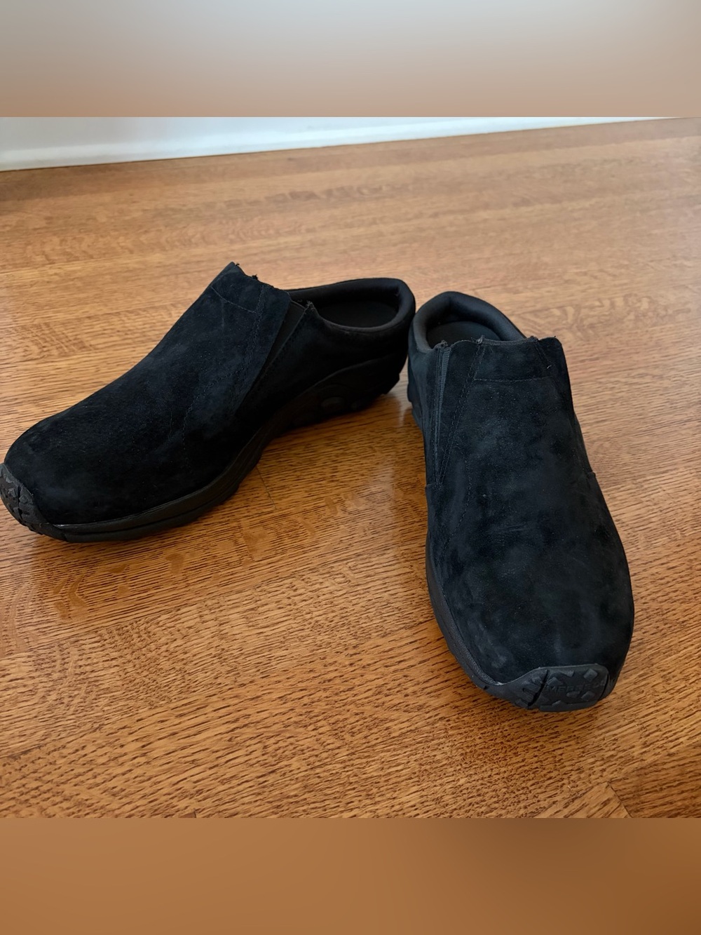 Merrell Jungle Slides Men’s 13 Slip On Clogs Mules Shoes Black Suede Comfort